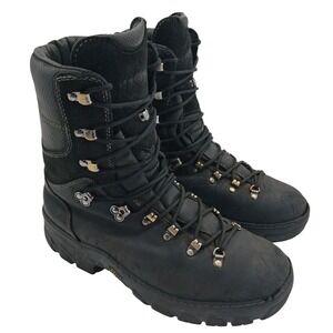 Danner WTF 8 Black Smooth-Out Boots Mens Size 11 Wildland Firefighter Vibram